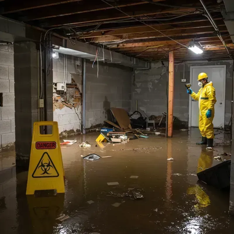 Flooded Basement Electrical Hazard in Rancho Alegre, TX Property